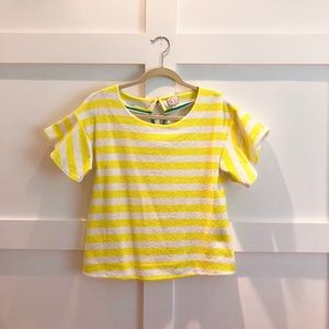 Anthropologie Flutter Sleeve Top - X-SMALL - EUC